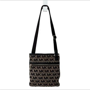 Michael Michael Kors Jet Setter Medium Logo Crossbody Canvas Bag